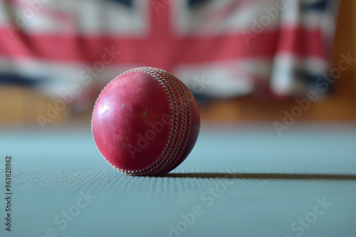 Cricket ball, red, stitched...