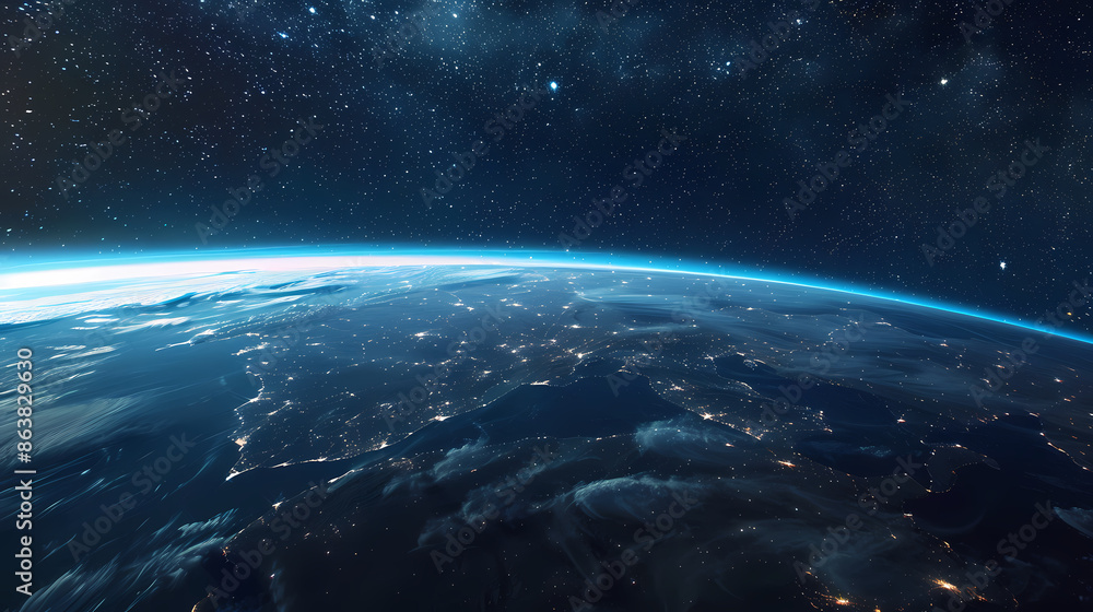 Fototapeta premium Beautiful view of Earth from space