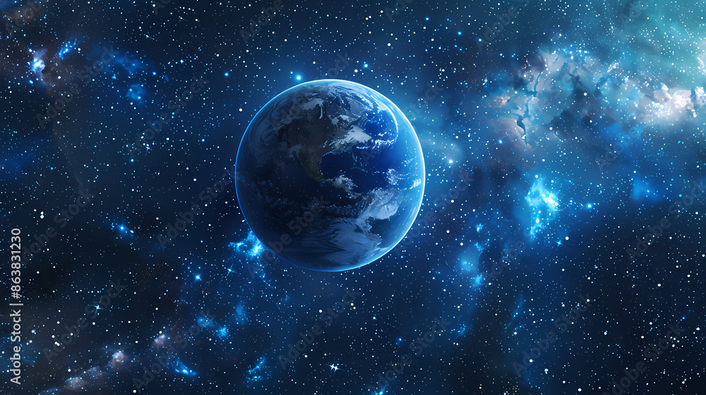 Fototapeta premium Beautiful view of Earth from space