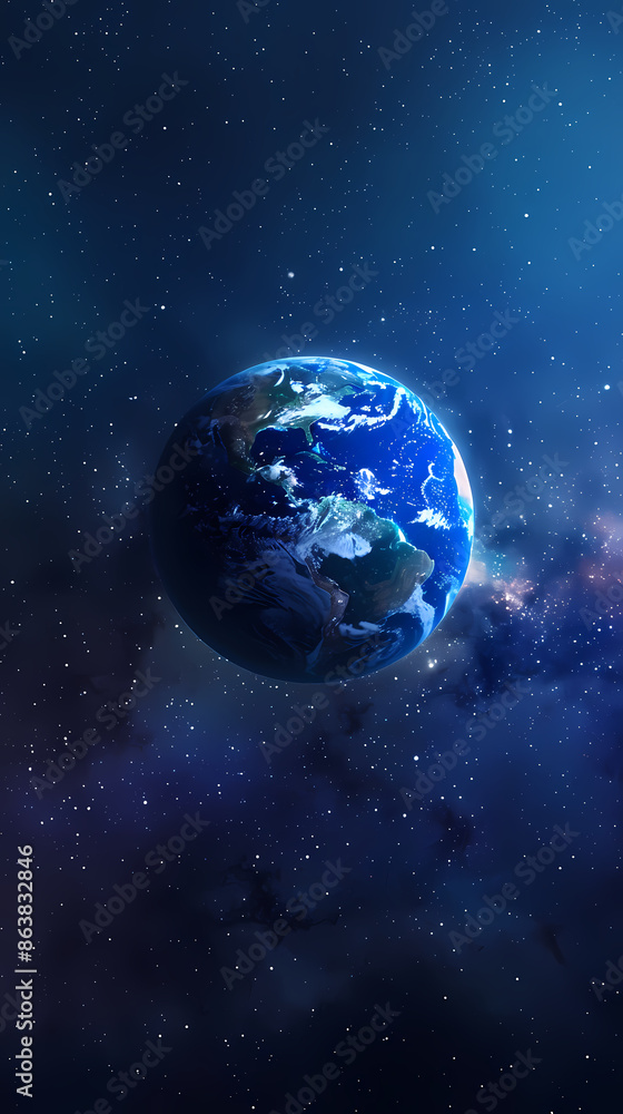 Obraz premium Beautiful view of Earth from space
