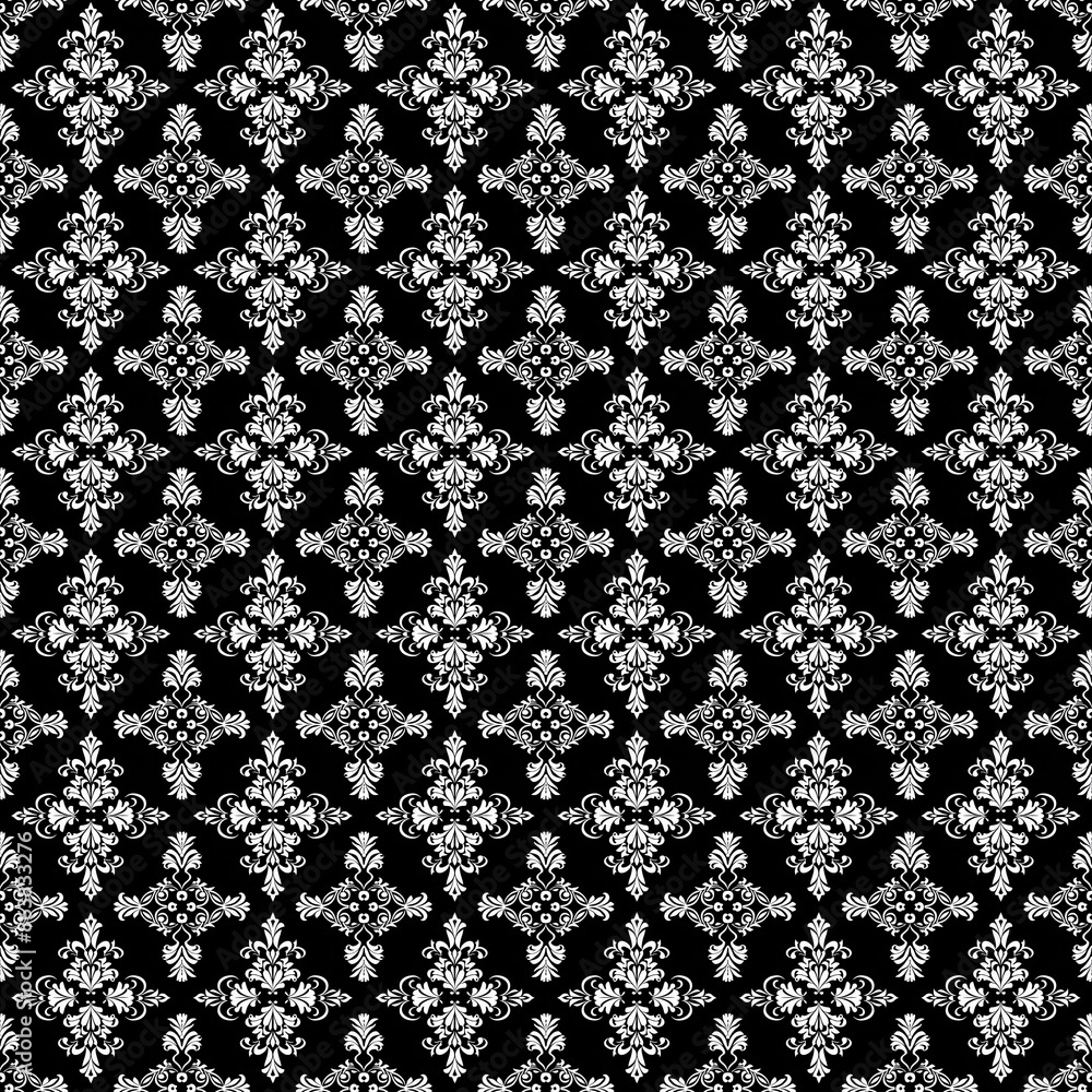Black and white seamless background. Design for cover, wall art, fabric, poster, canvas print Black and white seamless background. Design for cover, wall art, fabric, poster, canvas print