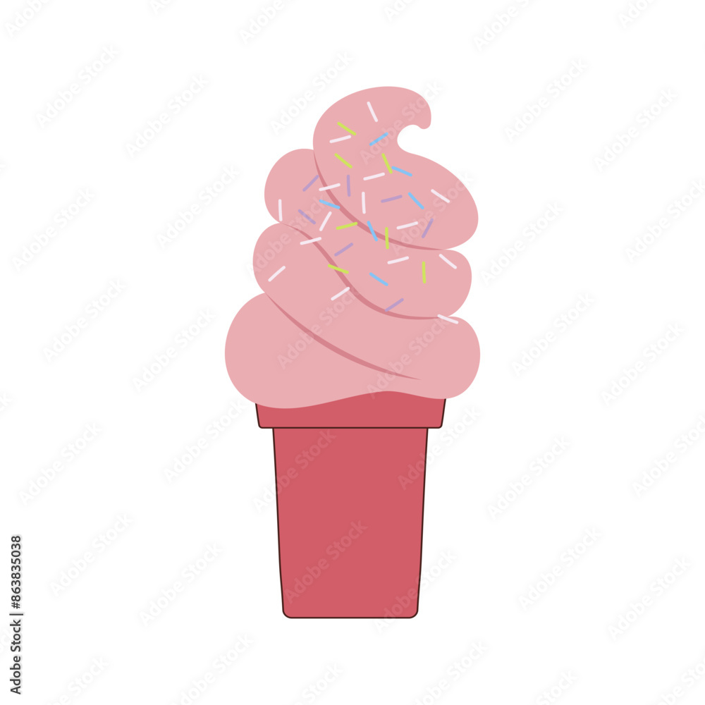 Ice cream flat. Cute kids frozen creamy desserts and sundaes. Waffles cones vanilla, ice lolly scoops cake. Colorful cartoon creamed chocolate and milk brown yellow green and red popsicle Ice cream flat. Cute kids frozen creamy desserts and sundaes. Waffles cones vanilla, ice lolly scoops cake. Colorful cartoon creamed chocolate and milk brown yellow green and red popsicle