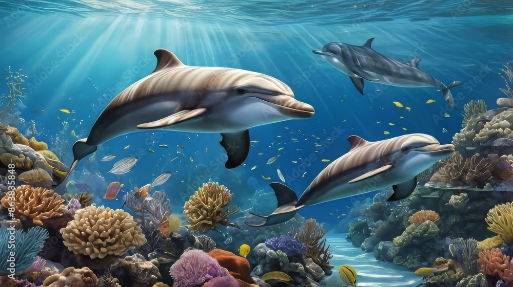 Obraz premium dolphin in the sea