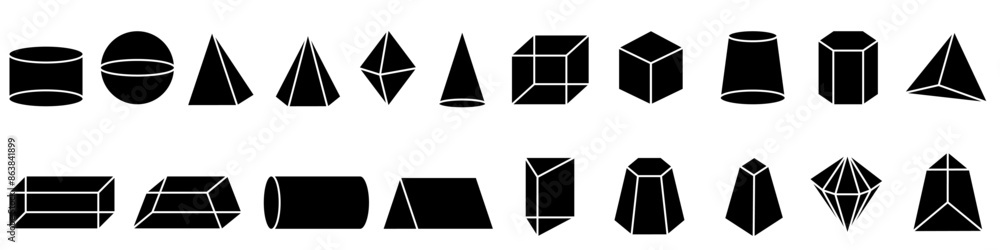 Geometric figure icon vector set. Geometry illustration sign collection. Figure symbol or logo. Geometric figure icon vector set. Geometry illustration sign collection. Figure symbol or logo.