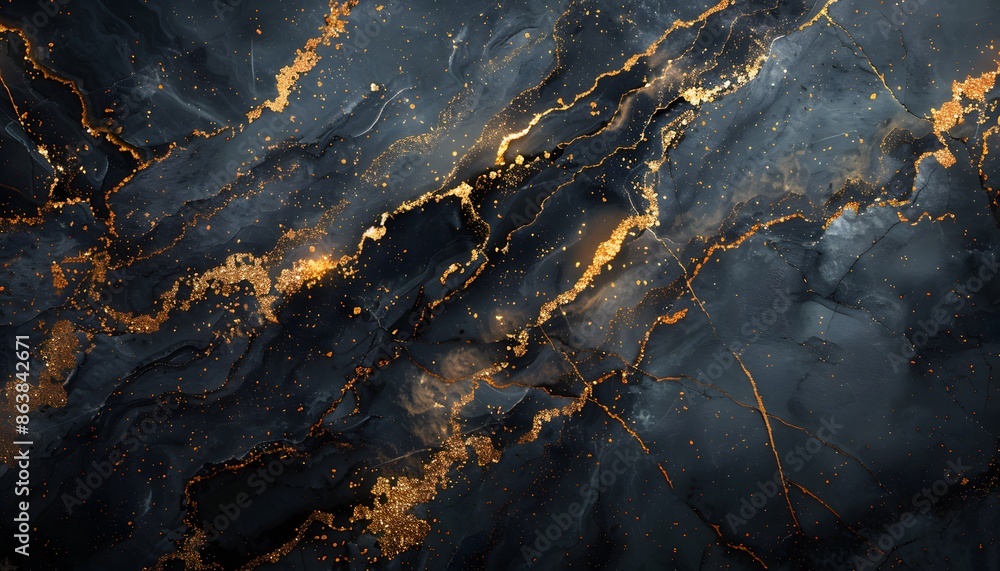 Abstract black and gold marble background with a high-end, luxurious feel. Abstract black and gold marble background with a high-end, luxurious feel.