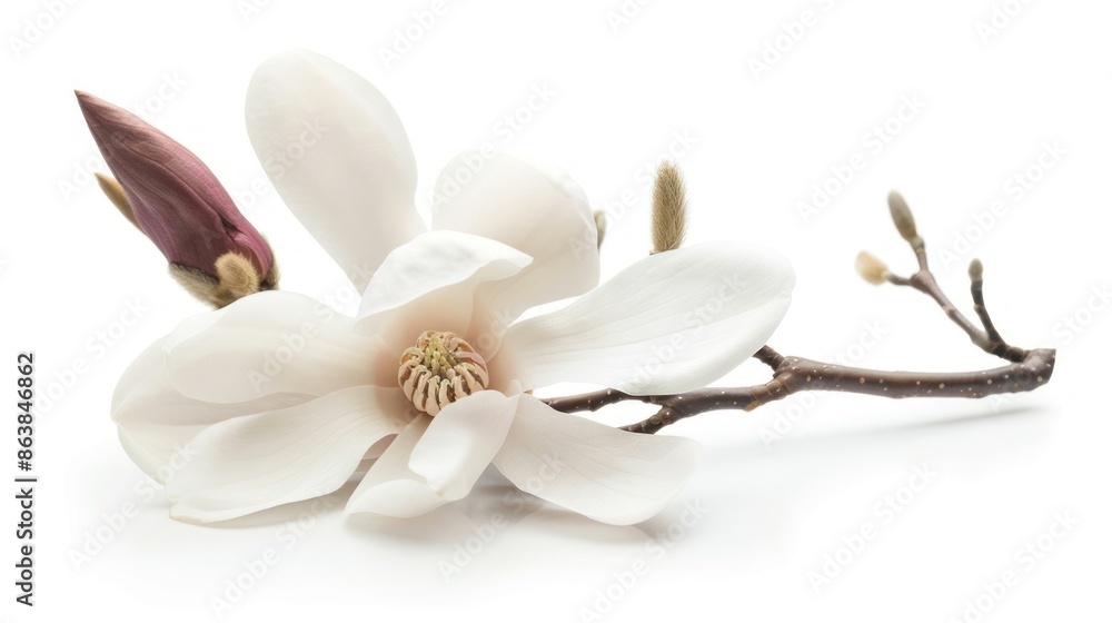 Magnolia flower isolated on white background Magnolia flower isolated on white background