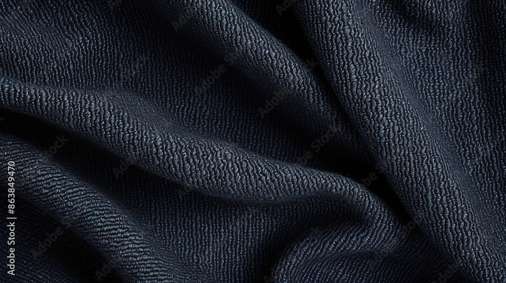 Closeup texture of natural weave cloth in dark gray or black color Closeup texture of natural weave cloth in dark gray or black color