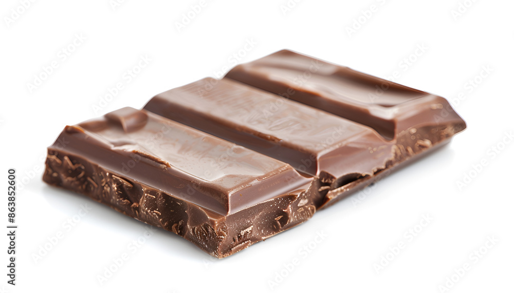 Piece of tasty chocolate bar isolated on white Piece of tasty chocolate bar isolated on white