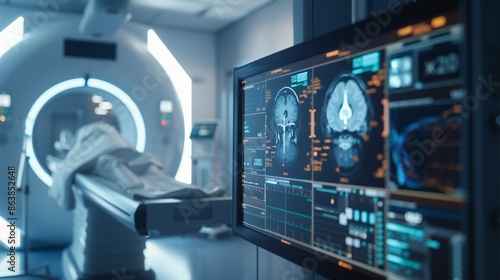 software interface of cancer treatment machine.