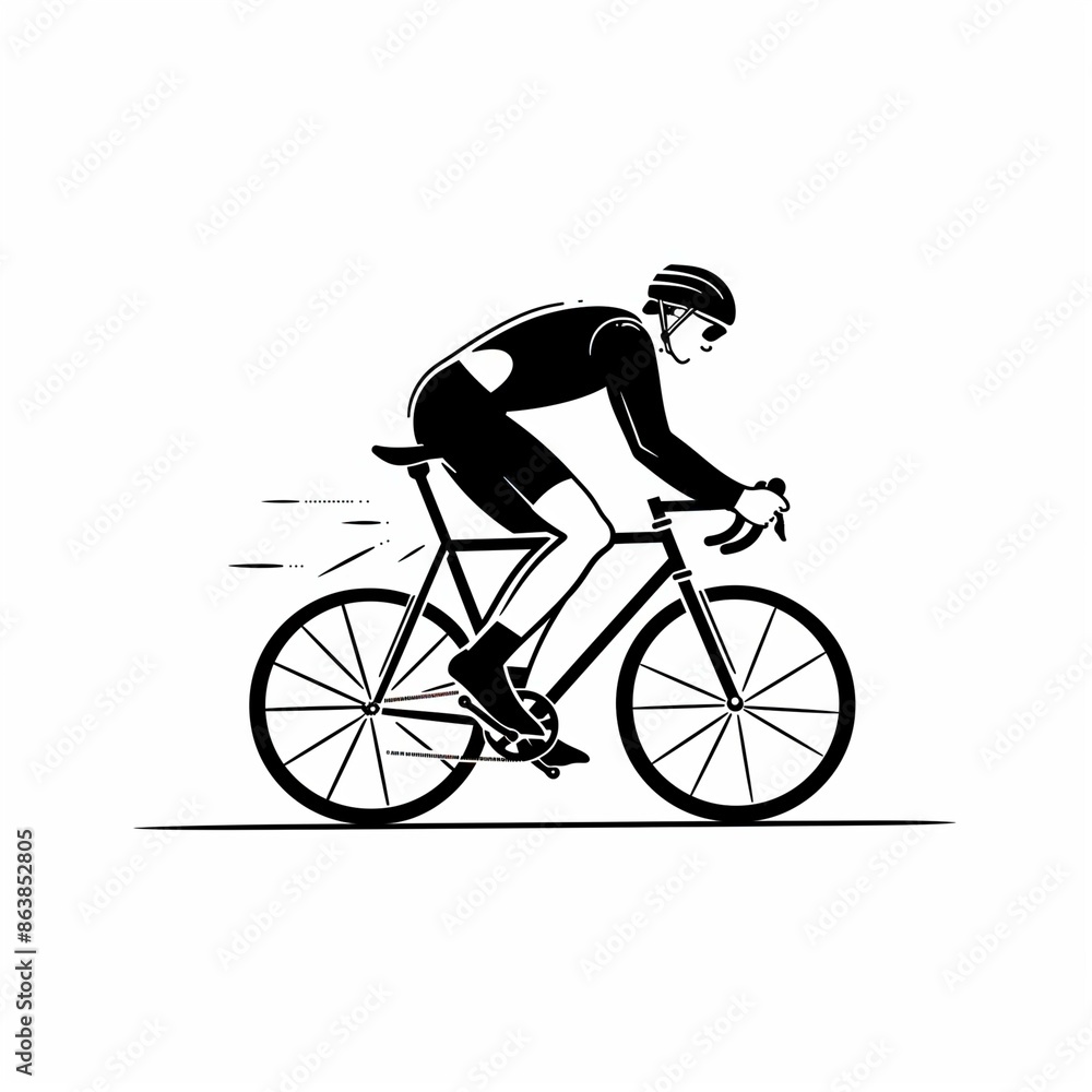 Obraz premium cyclist illustration, pictogram
