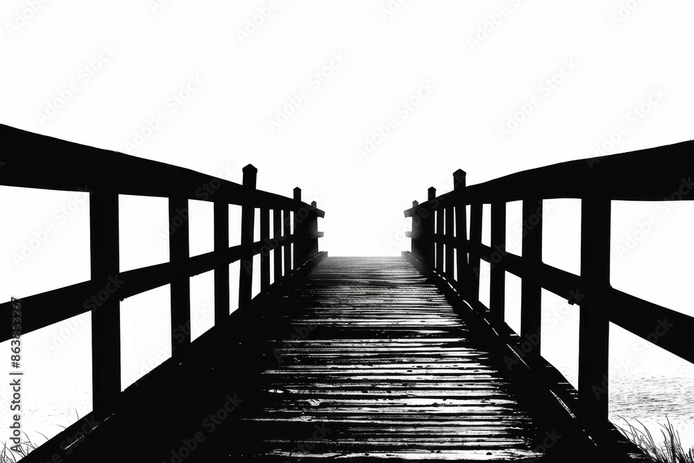 Fototapeta premium Serene silhouette of a bridge 