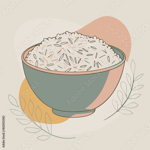 illustration of bowl of rice