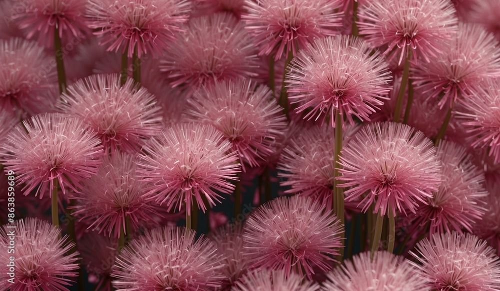 Close up of pink spiky Chrysanthemum flowers cluster Close up of pink spiky Chrysanthemum flowers cluster