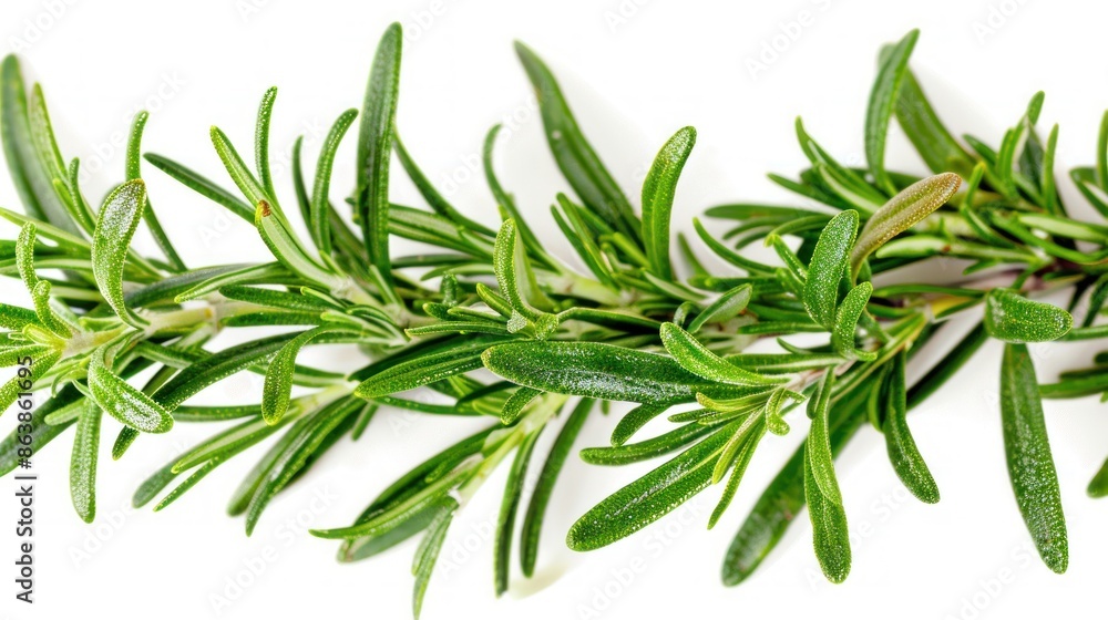 Rosemary leaves. Isolated on white background. Rosemary leaves. Isolated on white background.