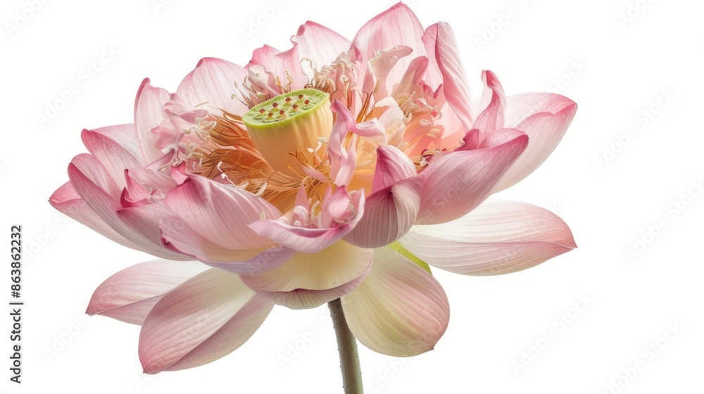 Royal lotus flower. Isolated on white background Royal lotus flower. Isolated on white background