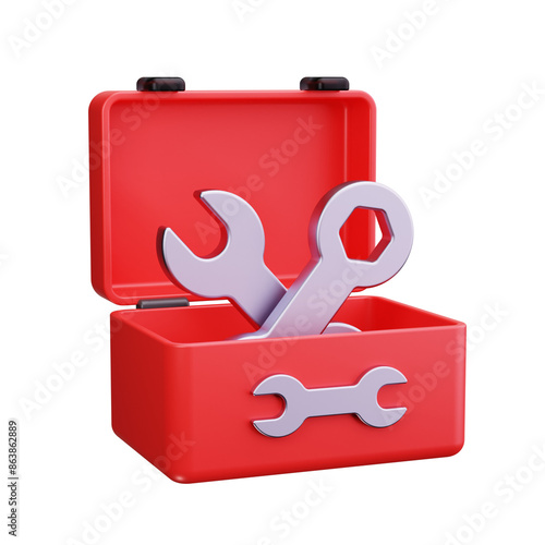toolbox 3d render icon
