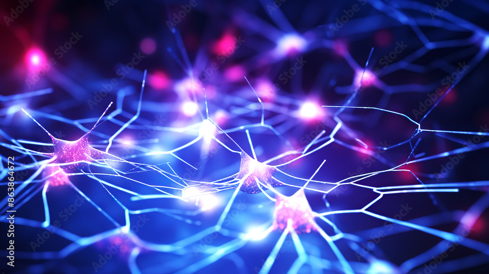 Human brain neuron cells nervous system birght glow interconnected energy share concept modern futuristic brain study science Human brain neuron cells nervous system birght glow interconnected energy share concept modern futuristic brain study science