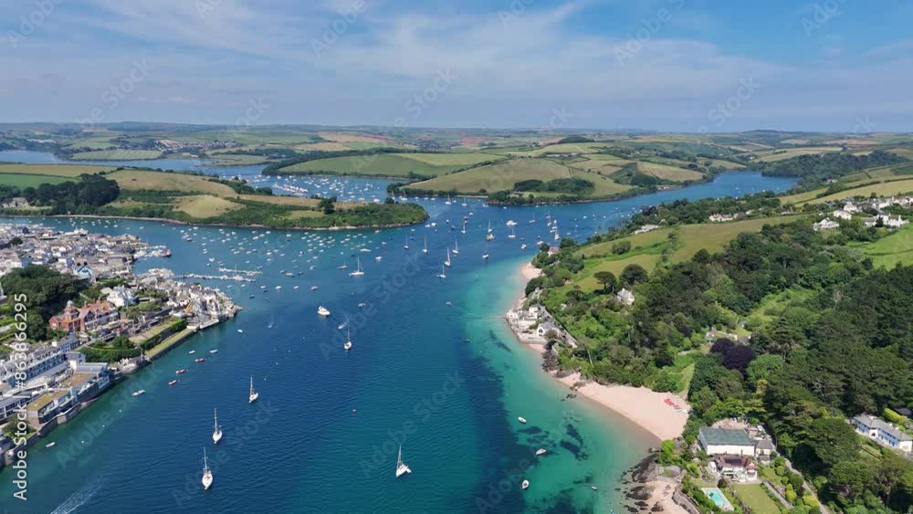 Aerial across, Salcombe in Devon Aerial across, Salcombe in Devon