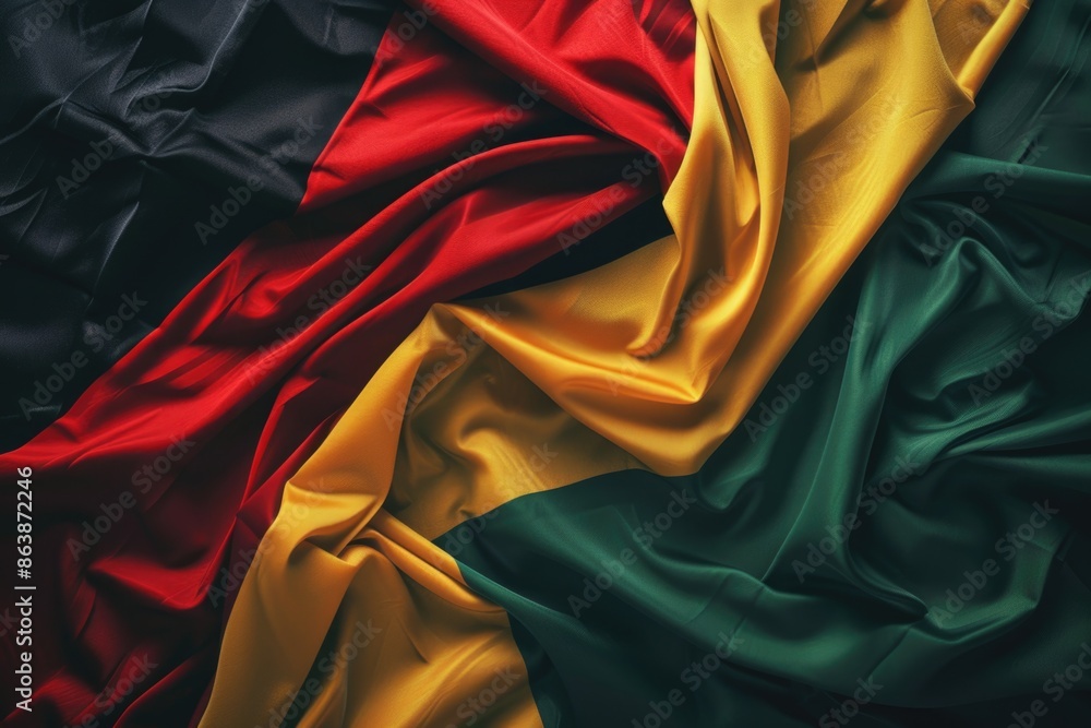 Obraz premium A vibrant colored fabric against a dark background