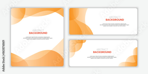 flat design abstract waves background set collection