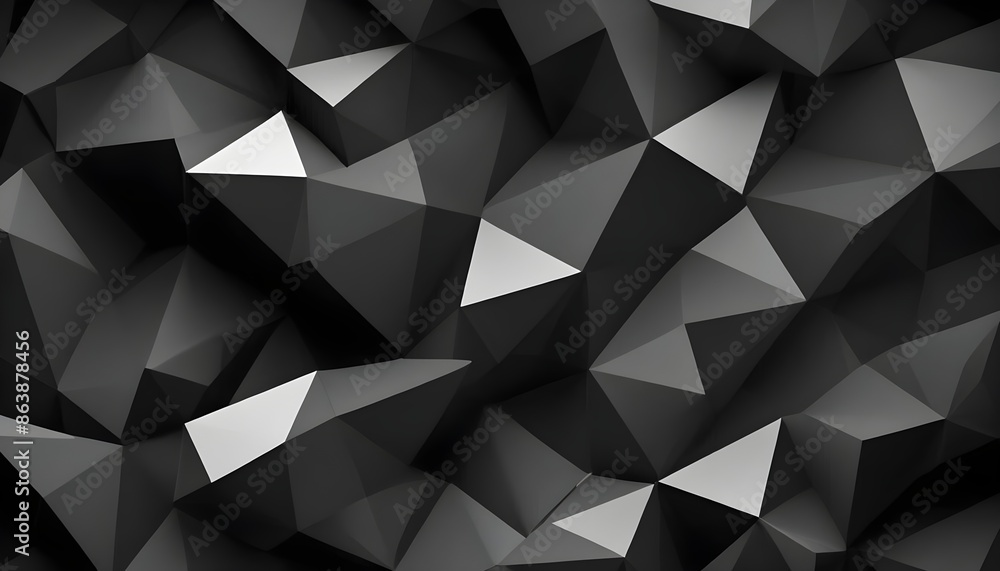 Abstract monochrome polygonal background with angular geometric shapes and gradients Abstract monochrome polygonal background with angular geometric shapes and gradients