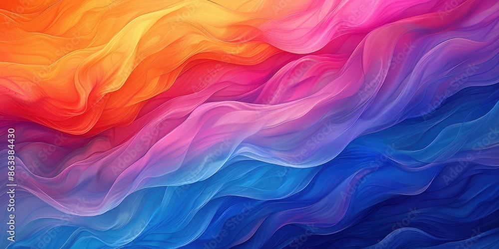 Abstract Wavy Background with Vibrant Colors Abstract Wavy Background with Vibrant Colors