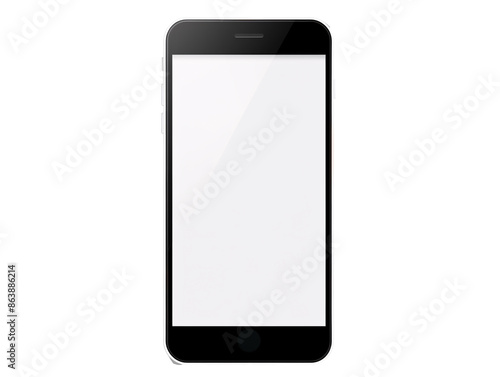 a black cell phone with a white screen