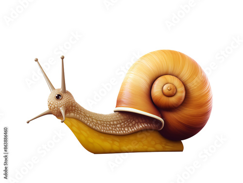 a snail with a shell