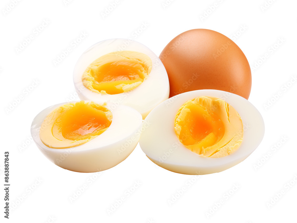 a group of eggs cut in half a group of eggs cut in half