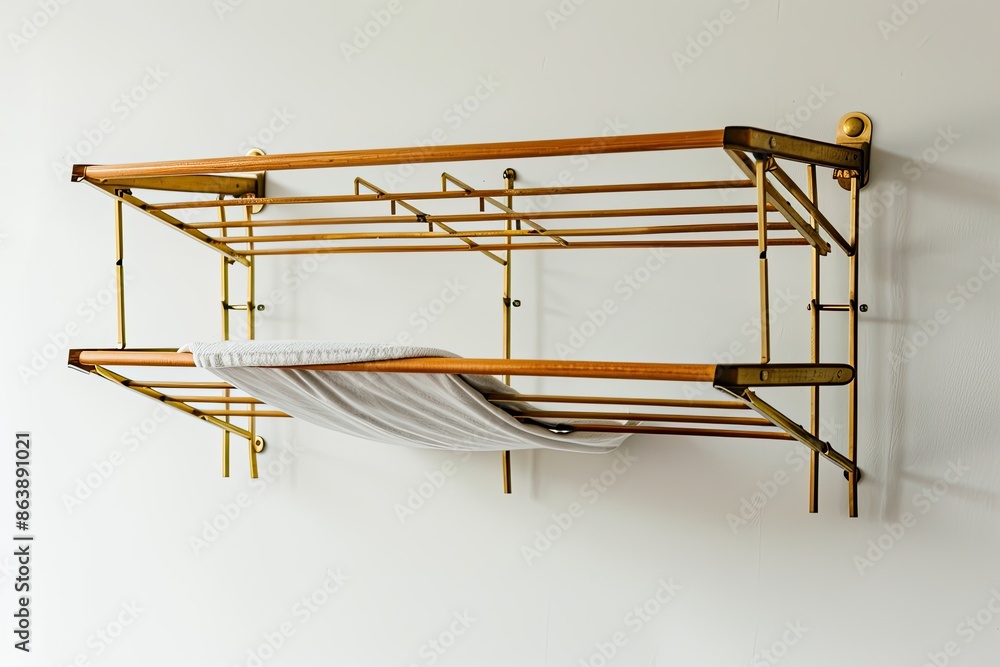 Modern Wallmounted drying rack Isolated on white