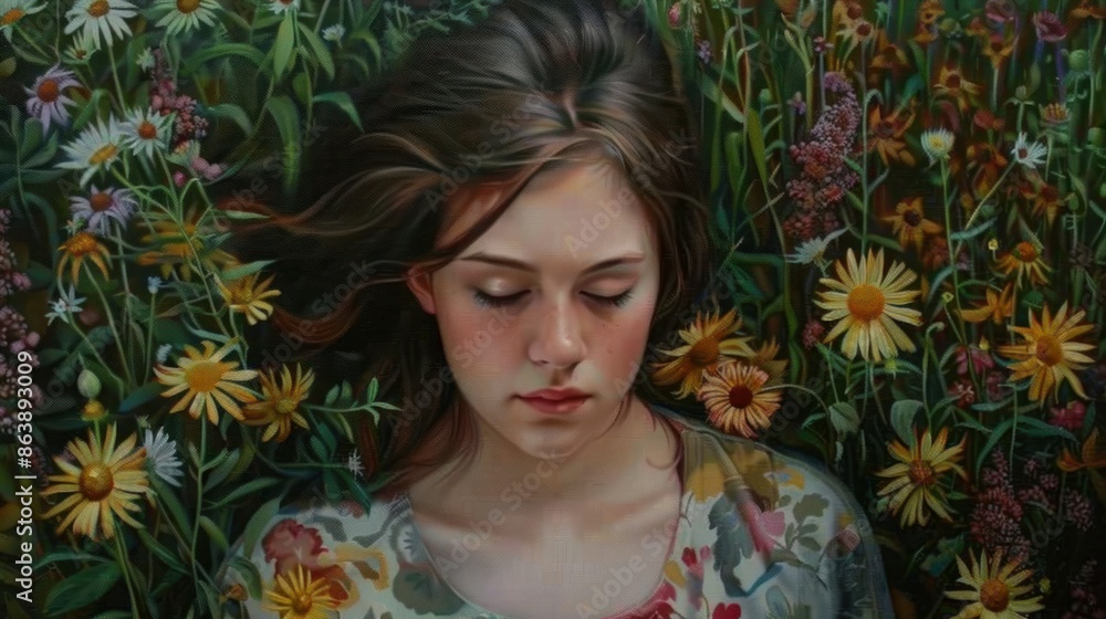 photograph of Oil paintings with beautiful colors and realistic details photograph of Oil paintings with beautiful colors and realistic details