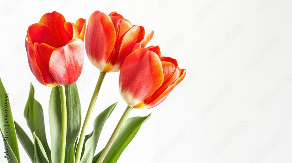 Tulips isolated on white background Tulips isolated on white background