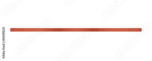 Flat wire, copper sheet - on isolated transparent background.