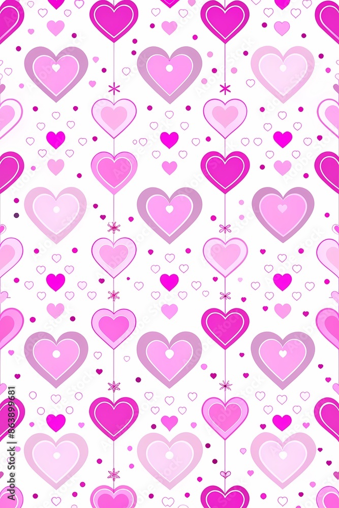 Seamless Valentine's Day Heart Pattern Background Seamless Valentine's Day Heart Pattern Background