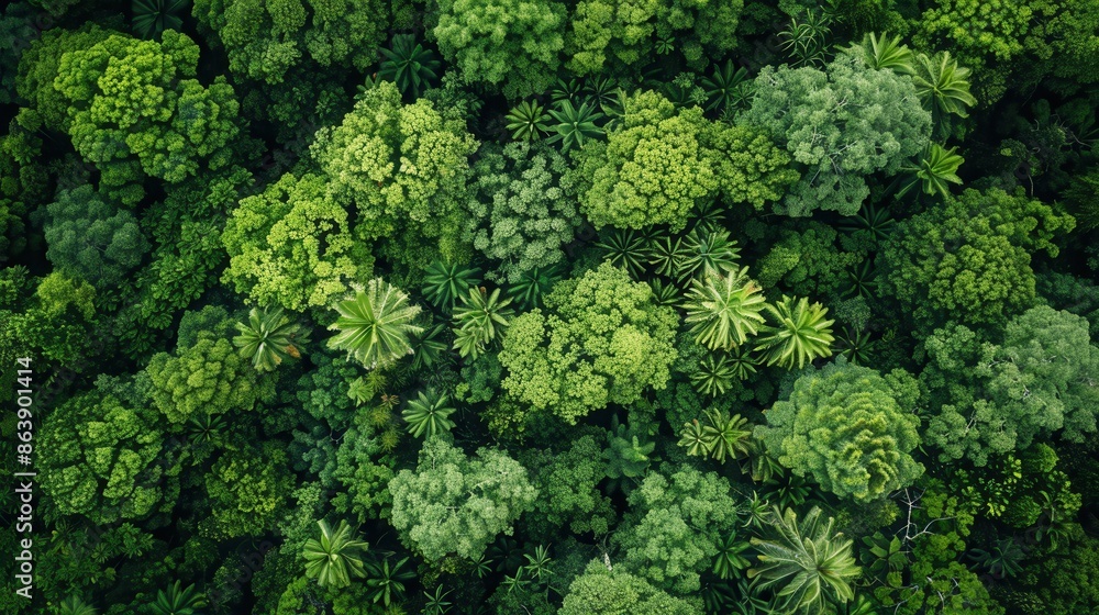 Aerial View of Lush Green Forest Canopy Aerial View of Lush Green Forest Canopy