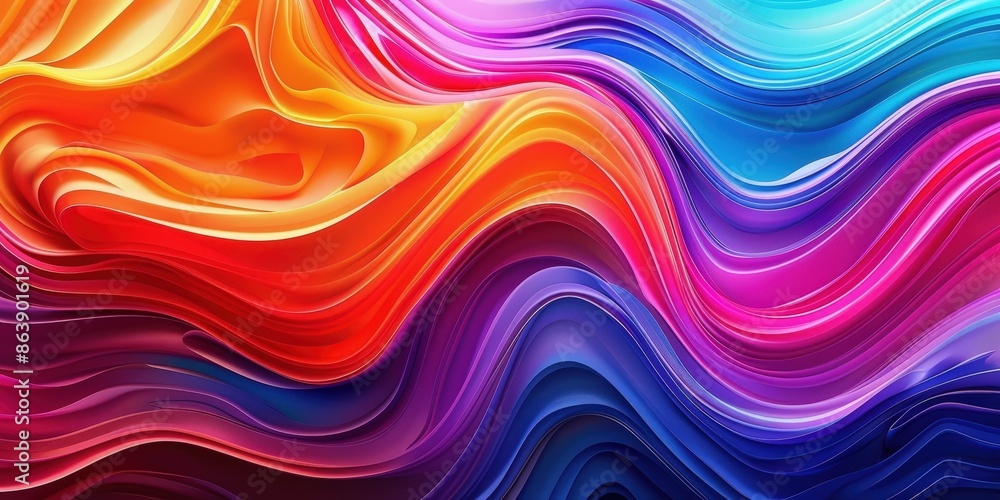 Abstract Wavy Background in Vivid Colors Abstract Wavy Background in Vivid Colors