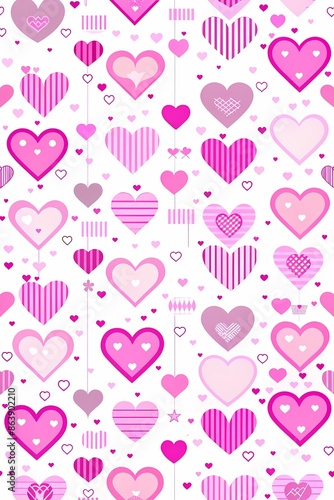 Seamless Valentine's Day Heart Pattern Background
