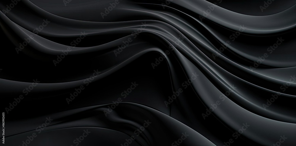 Abstract Black 3D Wavy Background Abstract Black 3D Wavy Background