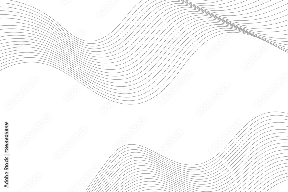 Fototapeta premium Abstract white background with waves. Modern banner design template