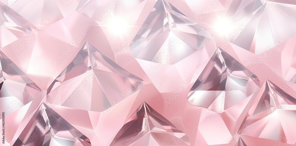 Pink Crystal Geometric Abstract Background Illustration Pink Crystal Geometric Abstract Background Illustration