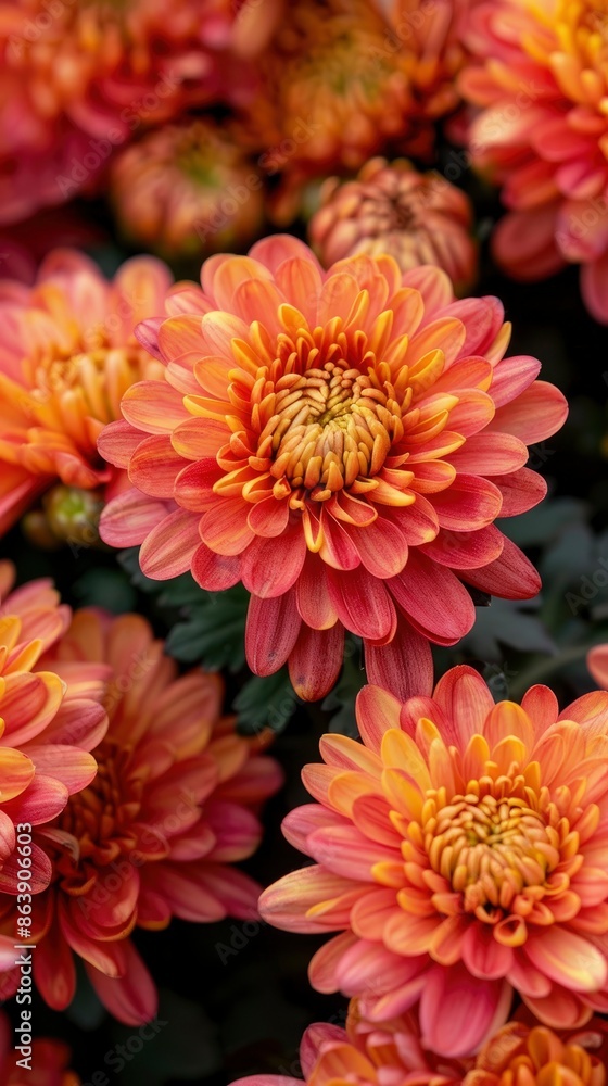 Chrysanthemum, Flower, Flower background image - generative ai Chrysanthemum, Flower, Flower background image - generative ai