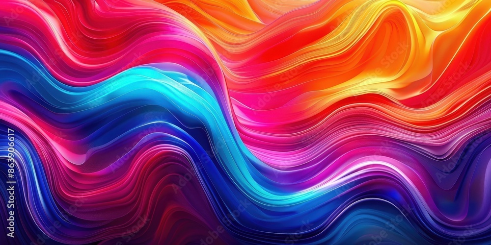 Vibrant Abstract Waves of Color Vibrant Abstract Waves of Color