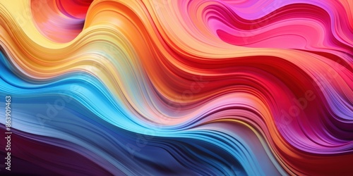 Wallpaper Mural Abstract Swirling Waves of Color Torontodigital.ca