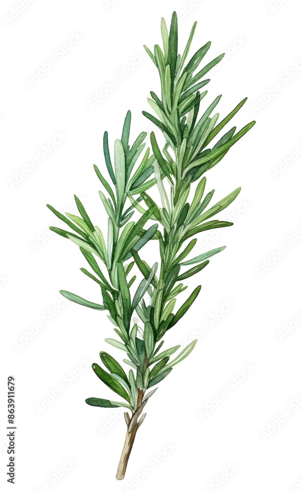 Fototapeta premium PNG Rosemary plant green herbs.