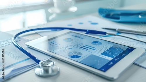 The tablet with medical data