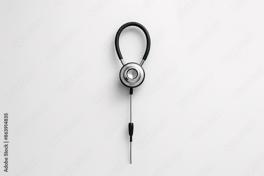 a medical stethoscope on a white background a medical stethoscope on a white background