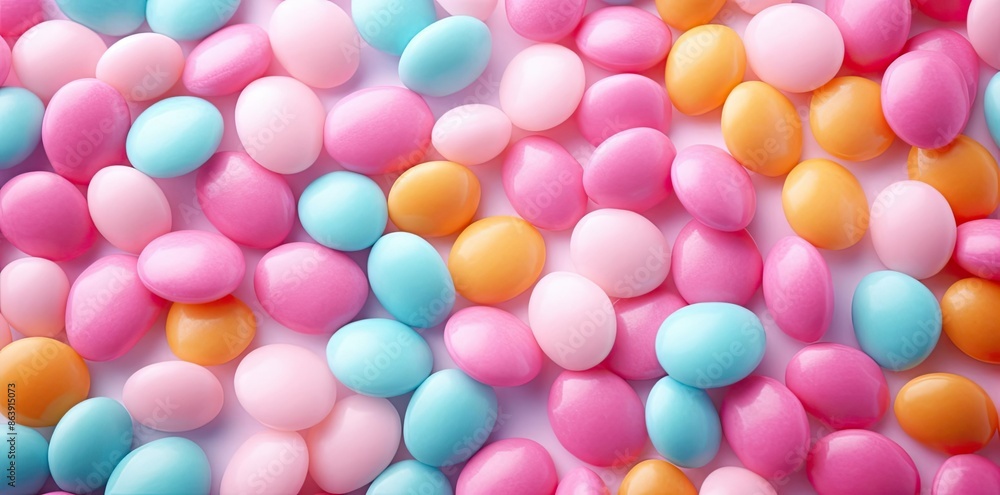 Pastel Colored Eggs Illustration Pastel Colored Eggs Illustration