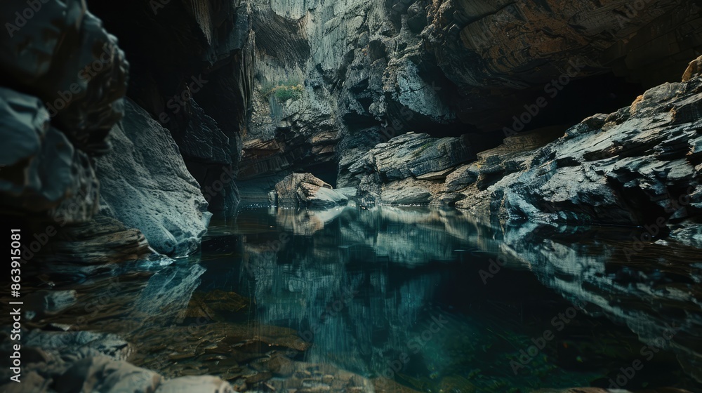 Natural Pool in Vast Open Space Natural Pool in Vast Open Space
