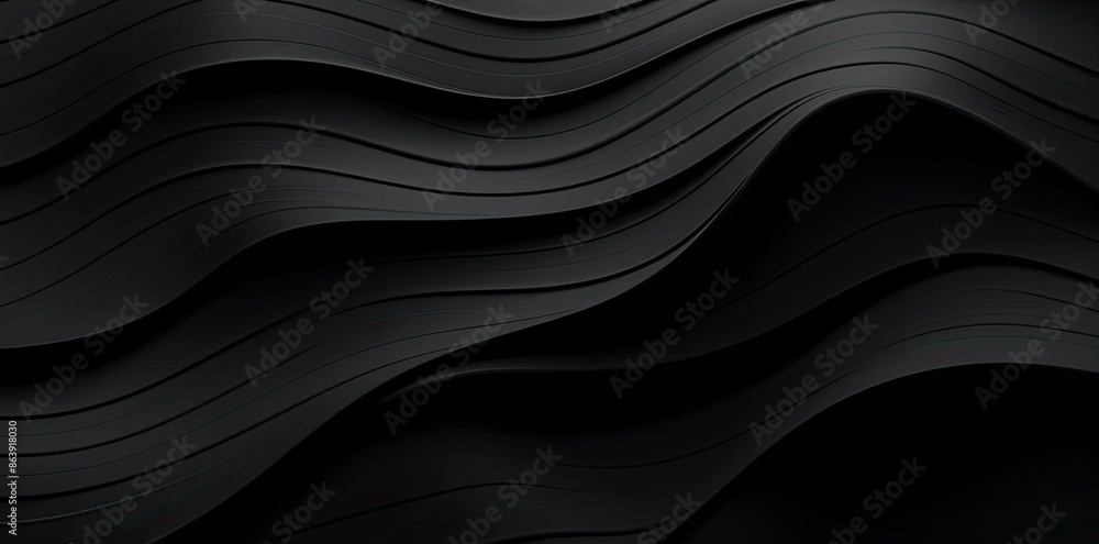 Abstract Black Wavy Stripes Illustration Abstract Black Wavy Stripes Illustration