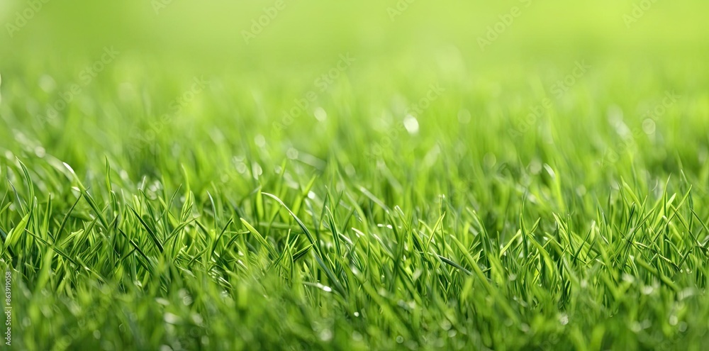Obraz premium Green Grass Blades Photo
